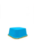 Dolphin Muffin Kare Kağıt Mavi Altın Cupcake Kek Kalıbı Kapsülü Kabı - 25 Adetlik 10 Paket - 4