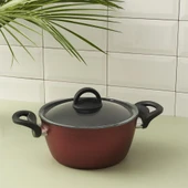 Hisar Optima Talia Granit Derin Tencere 22 cm Bordo - 2