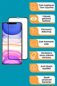 iPhone 15 Pro Max Uyumlu Tam Kaplayan Premium Ekran Koruyucu Cam Anti-Static Özellikli Siyah Çerçeveli thumbnail 2