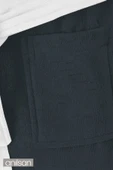 Koyu Gri ve Beyaz %100 Pamuklu Çocuk Bornozu - 4-6 Yaş - Yumuşak, Nefes Alabilir, Doğal Kumaş - 4