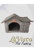 LAVİSTA Lavista Kedi Köpek Çatılı Ev Iç Mekan Gri - 1