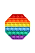Cemşen Push Pop It Push Bubble Fidget Stres Atıcı Rahatlatıcı Duyusal Oyuncak Gökkuşağı Sekizgen - 1