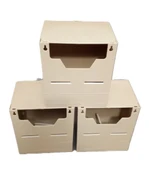 peturunsatis Finch Plastik Yuvalik 9,5 X 14 X 13 ( Kahve V Agiz ) 3 Adet - 1