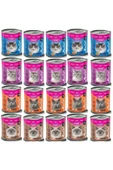 hobipets Hobi Karışık Kedi Konserve Kedi Maması Kedi Konservesi 405 Gr X 20 Adet - 1