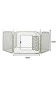 SKY TOPTAN Strong Plastik Köpek Oyun Bahçesi Çiti 6 Panel 90x60cm - 1