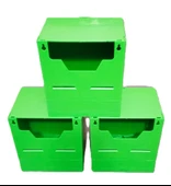 peturunsatis Finch Plastik Yuvalik 9,5 X 14 X 13 ( Yeşil V Agiz ) 3 Adet - 1