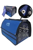 WSTARK Evcil Hayvan Kedi ve Köpek El ve Omuz Mavi Uçak Taşıma Çantası Perdeli Flybag 7 Kg - 1