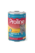 PROLINE Sos Içinde Parça Somonlu Ve Alabalıklı Yetişkin Kedi Konservesi 400gr - 1