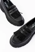 Vivole Shoes 749-749 Siyah Günlük Yüksek Tabanlı Loafer Ayakkabı - 3