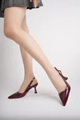 St-002 Bordo Rugan Günlük 7 Cm Topuklu Ayakkabı thumbnail 2