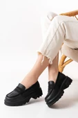Vivole Shoes 746-759 Siyah Günlük Yüksek Tabanlı Loafer Ayakkabı - 1