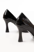 topuklu ayakkabıST-001 Siyah Rugan Günlük 9 cm Topuklu  Stiletto Ayakkabı - 4