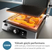 Philips 5000 Serisi Izgara ve Tost Makinesi Çıkarılabilir Yapışmaz Yüzeyli HD6301/90 thumbnail 3