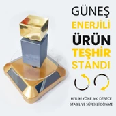 UpWay Güneş Enerjili Otomatik 360 Derece Döner Motorlu Takı Mücevher Telefon Teşhir Standı - 3
