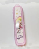 Pembe Multi Renkli Kapaklı Kalemlik Kutusu -Çanta İçi Saklama - Diş Fırçası - Makyaj Fırçası Kutu - 2