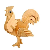 3D Ahşap Puzzle - Horoz - 1