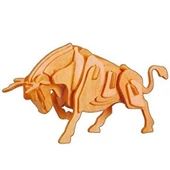 3D Ahşap Puzzle - Boğa - 1
