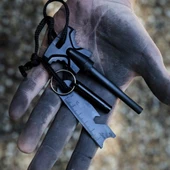 Survival Ateş Başlatıcı Magnezyum Çubuk Taş Hayatta Kalma Kiti - 2