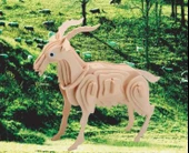 3D Ahşap Puzzle - Keçi - 1