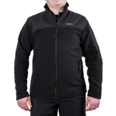 Outdoor Polar Ceket Siyah - Sıcak Tutan Polar - Softshell Omuz - Fermuarlı Cep - 1