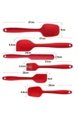 6 lı Set Yanmaz Yapışmaz Mutfak Pasta Slikon Yumurta Fırçası Kaşık Bıçak Spatula Seti - 3