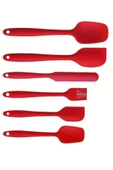 6 lı Set Yanmaz Yapışmaz Mutfak Pasta Slikon Yumurta Fırçası Kaşık Bıçak Spatula Seti - 2