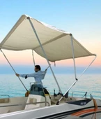 Katlanabilir 3 Kolu Tekne ve Bot Tentesi ( Bordo En : 150 cm ) - 1
