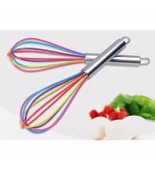 Silikon Çırpıcı Metal Saplı Renkli Çırpma Teli - 1