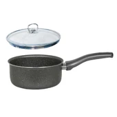 Mehtap Granit Kaçerola 16 CM Sosluk Cam Kapaklı - 1