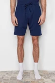Erkek Pamuk Polyester Bisiklet Yaka Kısa Kol Regular Fit Şortlu Pijama Takımı - 4
