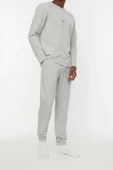 Erkek Polyester Bisiklet Yaka Uzun Kol Regular Fit Baskılı Örme Pijama Takımı - 2