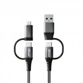 TRUST KEYLA EKSTRA GUCLU 4-IN-1 USB KABLO 1M 23573 - 1