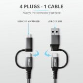 TRUST KEYLA EKSTRA GUCLU 4-IN-1 USB KABLO 1M 23573 - 4