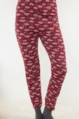 Kadın Pamuklu V Yaka Uzun Kol Pamuklu Nakışlı Örme Pijama Takımı - 4