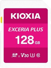 KIOXIA 128GB NormalSD EXCERIA PLUS C10 U3 V30 UHS1 R98 Hafıza kartı LNPL1M128GG4 - 1