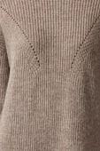 Kadın Moda Şık Mini Boy Dik Yaka Regular Triko Yumuşak Dokulu Kazak Elbise - 4
