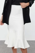 Kadın Moda Stil Midi Astarsız Triko Premium İplik Özel İplik Midi Boy Triko Etek - 2