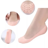 1 Çift Silikon Hava Alır Patik Silikon Ayak -Topuk Koruyucu Nemlendirici - 3