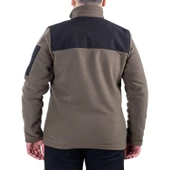 Outdoor Polar Ceket Haki - Sıcak Tutan Polar - Softshell Omuz - Fermuarlı Cep thumbnail 5