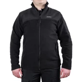Outdoor Polar Ceket Siyah - Sıcak Tutan Polar - Softshell Omuz - Fermuarlı Cep thumbnail 1