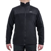 Outdoor Polar Ceket Siyah - Sıcak Tutan Polar - Softshell Omuz - Fermuarlı Cep thumbnail 2