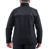 Outdoor Polar Ceket Siyah - Sıcak Tutan Polar - Softshell Omuz - Fermuarlı Cep thumbnail 5