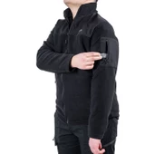 Outdoor Polar Ceket Siyah - Sıcak Tutan Polar - Softshell Omuz - Fermuarlı Cep thumbnail 6