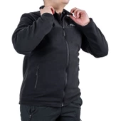 Outdoor Polar Ceket Siyah - Sıcak Tutan Polar - Softshell Omuz - Fermuarlı Cep thumbnail 4