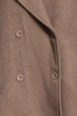Kadın Moda Şık Bol Ceket Yaka Uzun Düz Astarlı Oversize Yünlü Geniş Kesim Şallı Uzun Kaban - 3