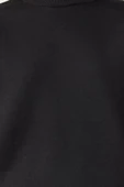 Kadın Moda Şık Relaxed Bisiklet Yaka Düşük Kol Regular Rahat Kalıp Stoper Detaylı Örme Sweatshirt - 4