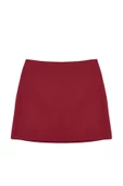 Kadın Moda Stil Mini Astarsız Dokuma Yüksek Bel A-Line Mini Dokuma Etek - 1