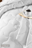 Mikrofiber Battal Çift Kişilik Yorgan, 225x215cm, Beyaz Ev Ve Otel Yorganı, Sade Ve Zarif - 2