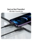 Galaxy Z Flip Z Fold 2 3 4 5 Şarj Kablosu 60W Type-C to Type-C 3 metre Az-Ca116 - 3