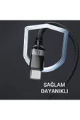 Galaxy Z Flip Z Fold 2 3 4 5 Şarj Kablosu Type-C to Type-C 1.2M 100W Hızlı Şarj Data Az-LS38CC - 3